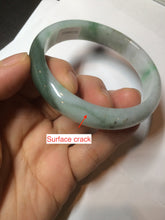 Load image into Gallery viewer, 56.5mm certificated Type A 100% Natural sunny green/dark green/white Jadeite Jade bangle Z132-2355