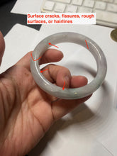 Load image into Gallery viewer, 58.7mm Certified Type A 100% Natural icy watery green/purple chubby Jadeite Jade bangle BP222-9540