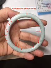 Load image into Gallery viewer, 61mm certified Type A 100% Natural light green light purple round cut Jadeite Jade bangle PH218-3235