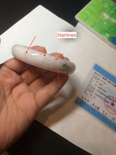 Load image into Gallery viewer, 61mm Certified type A 100% Natural green/white/purple Jadeite bangle BH30-5425