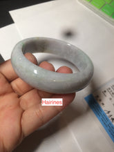 Load image into Gallery viewer, 54mm Certified type A 100% Natural sunny green/white/purple/red (Fu Lu Shou) chubby Jadeite bangle AZ132-9660