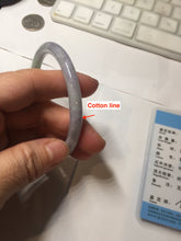Load image into Gallery viewer, 58mm certified 100% natural Type A light green purple round cut jadeite bangle PB250-5664
