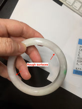 Load image into Gallery viewer, 61.5mm Type A 100% Natural sunny green/light white/purple Jadeite Jade bangle BH124-8036