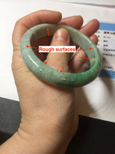 Load image into Gallery viewer, 56.5mm certified Type A 100% Natural sunny green/white Jadeite Jade bangle BS34-4429