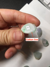 Load image into Gallery viewer, Type A 100% Natural icy watery sunny green/purple/white Jadeite Jade Peach Pendant group BL48