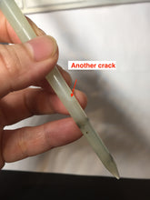 Load image into Gallery viewer, 16.5 cm 100% Natural light green yellow black Xiu Jade (Serpentine) Hairpin AW50 Add on item