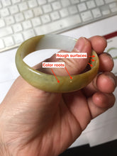 Load image into Gallery viewer, 52.4 mm Certified Type A 100% Natural yellow light green white Jadeite Jade bangle PH166-3808