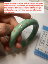 Load image into Gallery viewer, 56.5mm Certified Type A 100% Natural sunny green yellow Jadeite bangle J148-8114