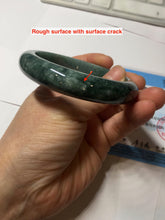 Load image into Gallery viewer, 57.6mm Certified type A 100% Natural oily dark green (老油青)Jadeite bangle PA226-9010