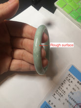 Load image into Gallery viewer, 49mm certified 100% natural Type A light green/white oval jadeite jade bangle BG28-5445