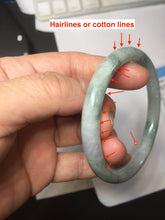 Load image into Gallery viewer, 54.8mm Certified Type A 100% Natural green purple round cut jadeite Jade bangle PJ38-0282