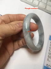 Load image into Gallery viewer, 59mm certified 100% natural Type A light green/purple white Snowy Pine Forest jadeite jade bangle PC200-3060