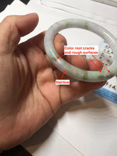 Load image into Gallery viewer, 55.3mm certified 100% natural Type A light green purple brown round cut jadeite jade bangle BS111-2543