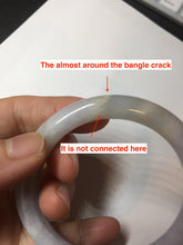 Load image into Gallery viewer, 56.5mm 100% natural type A white/purple/blue/green round cut jadeite jade bangle BL117-9431