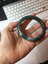 Load image into Gallery viewer, 60.6mm Certified Type A 100% Natural dark green/blue/gray/black Guatemala Jadeite bangle Pb280-0691