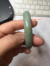 Load image into Gallery viewer, 57.3mm Certified Type A 100% Natural Oily Dark Green Gray Black(油青) Jadeite Jade Bangle PE111-7152