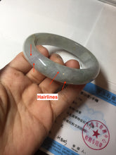 Load image into Gallery viewer, 60mm Certified Type A 100% Natural white/light purple/brown/yellow/gray (FU LU SHOU) Jadeite Jade bangle BF105-8658