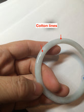 Load image into Gallery viewer, 57.2mm type A 100% Natural green/white round cut jadeite jade bangle AR97-2795