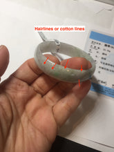 Load image into Gallery viewer, 50.5mm certified 100% natural Type A sunny green/light purple jadeite jade bangle PC42-0687
