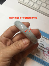 Load image into Gallery viewer, 52.5mm Certified Type A 100% Natural light green white purple Jadeite bangle AU1-3836