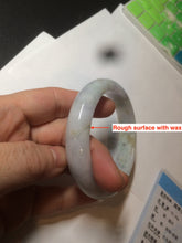 Load image into Gallery viewer, 57mm Certified Type A 100% Natural light yellow/purple/green(FU LU SHOU) Jadeite Jade bangle BK20-0756