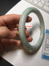Load image into Gallery viewer, 75.7mm certified Type A 100% Natural sunny green/light green round cut plus size Jadeite Jade bangle AY100-9626