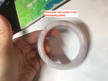 Load image into Gallery viewer, 59mm Certified Type A 100% Natural white/purple/pink/yellow jadeite Jade bangle BK3-8360