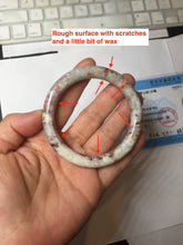 Load image into Gallery viewer, 53.3mm Certified 100% Natural Type A Light Green Purple Red Gray A Red Earth Plateau Round Cut Jadeite Jade Bangle PH203-6213