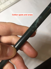 Load image into Gallery viewer, 20.5 cm 100% Natural Dark Green blue Black Xiu Jade (Serpentine) Hairpin with Safety ring Hanging Ornament AW41