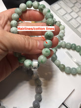 Load image into Gallery viewer, Size 52-60mm 100% natural type A green/yellow/brown/purple jadeite jade beads bracelet group BL134