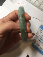 Load image into Gallery viewer, 80mm certified Type A 100% Natural light green plus size Jadeite Jade bangle BG211-5427