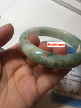 Load image into Gallery viewer, 57mm certified 100% natural type A sunny green/purple/brown jadeite jade bangle BN99-7710
