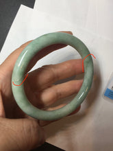 Load image into Gallery viewer, 58.5mm certified Type A 100% Natural light green round cut Jadeite Jade bangle PB264-3255