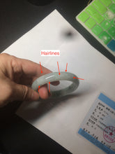 Load image into Gallery viewer, 57mm Certified 100% natural Type A light green/white jadeite jade bangle BH49-0023