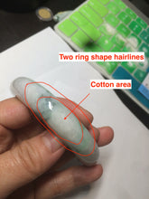 Load image into Gallery viewer, 57.6mm Certified 100% natural Type A sunny green/white/purple jadeite jade bangle AH87-4126