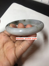 Load image into Gallery viewer, 57.8mm Certified Type A 100% Natural icy watery white purple black brown Jadeite Jade bangle BL75-7038