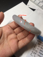 Load image into Gallery viewer, 57.6mm Certified Type A 100% Natural icy watery white purple black brown Jadeite Jade bangle BM21-7700