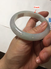 Load image into Gallery viewer, 55.6mm Certified type A 100% Natural light green/purple/white Jadeite bangle BK126-0252