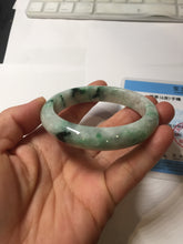Load image into Gallery viewer, 53.5mm certified type A 100% Natural sunny green light green Jadeite Jade bangle PA261-2991