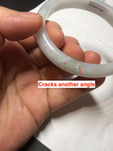 Load image into Gallery viewer, 52mm certified Type A 100% Natural green/purple/white oval Jadeite Jade bangle BM57-0280