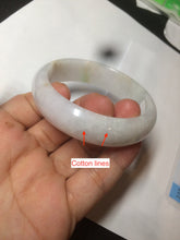 Load image into Gallery viewer, 50mm Certified Type A 100% Natural sunny green/white Jadeite Jade oval bangle BF26-1484