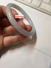 Load image into Gallery viewer, 54.7mm certified 100% natural Type A gray green white purple round cut jadeite jade bangle AA124-4912