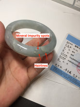 Load image into Gallery viewer, 51.4mm Certified Type A 100% Natural icy watery light green jadeite Jade bangle BK123-3400