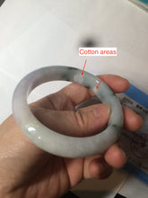 Load image into Gallery viewer, 56.8mm certified type A 100% Natural dark green/white/purple jadeite jade bangle BG76-1838