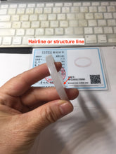 Load image into Gallery viewer, 48.7mm certified 100% natural type A light green purple white thin square style jadeite bangle PH227-0980