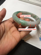 Load image into Gallery viewer, 60.2mm certified Type A 100% Natural light green sunny green light purple Jadeite Jade bangle BK138-5279