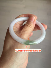Load image into Gallery viewer, 54.5mm certified 100% natural light green/white/purple round cut jadeite jade bangle BK85-4668