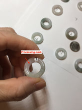 Load image into Gallery viewer, 17.9-21mm Type A 100% Natural light green purple green white Jadeite Safety Guardian Button donuts pendant PF25