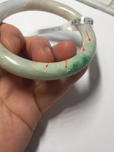 Load image into Gallery viewer, AllaboutjadeCanada.com only 56mm certified Type A 100% Natural sunny green/white/purple/brown(FU LU Shou) round cut Jadeite Jade bangle AF78-8925 Add on item