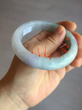 Load image into Gallery viewer, 57.5mm certified type A 100% Natural icy watery light green/purple/white Jadeite jade bangle BH138-1314